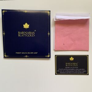 Barnabas Blattgold Gilding 24k Gold Leaf Sheets (6 Full + 1 Partial) 3.1 in sq